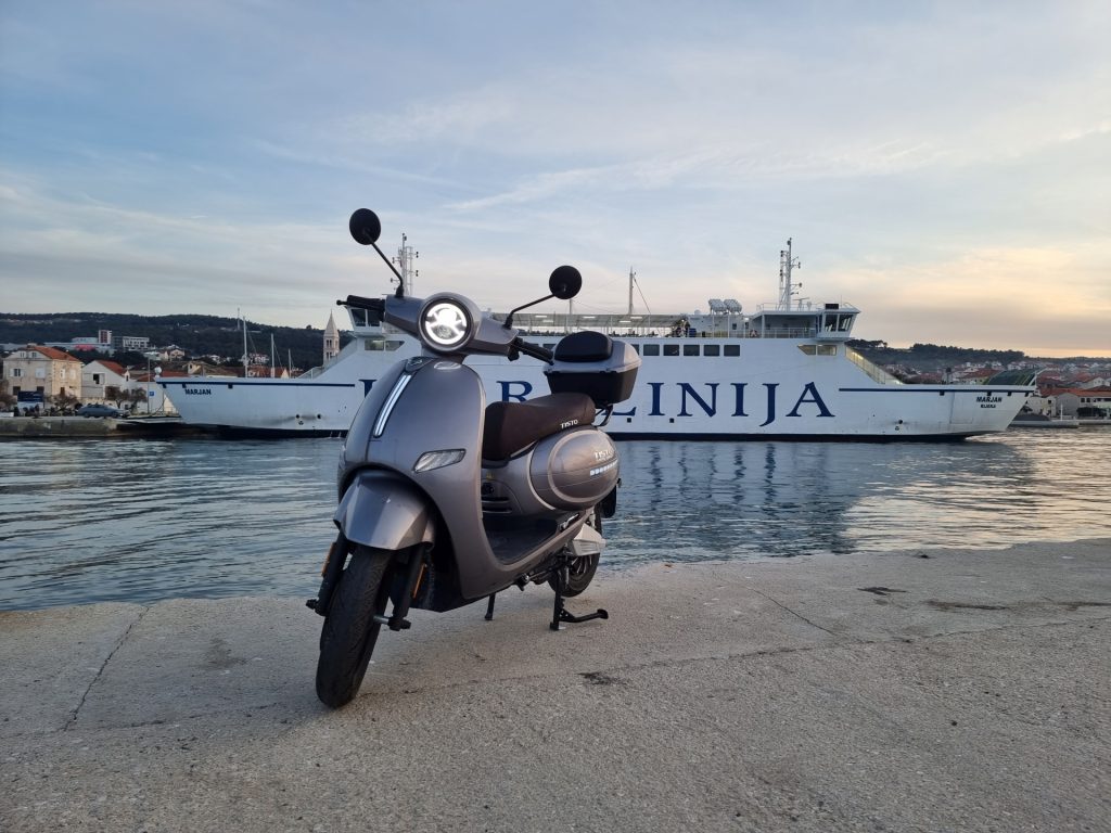 Electric scooter rental beside Supetar ferry port on Brac – additional photo