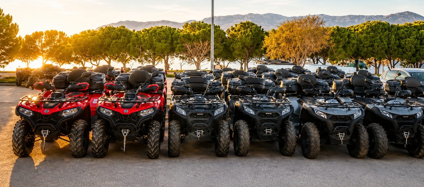 Rentamotorino scooter, quad, buggy and car rental location in Supetar, Brač