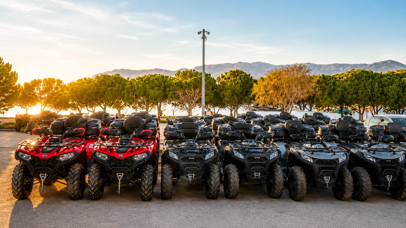 Rentamotorino scooter, quad, buggy and car rental location in Supetar, Brač